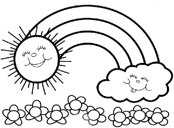 594x435 Weather Coloring Pages Preschool Rainbow Coloring Pages