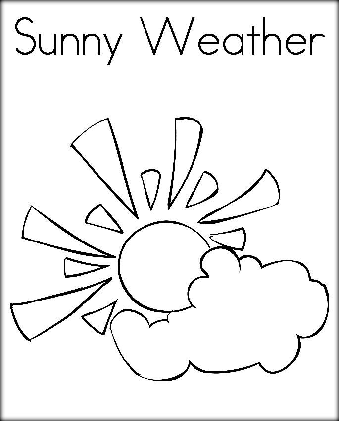 Coloring Pages Weather Winter Printable Seasons Sketch Coloring Page