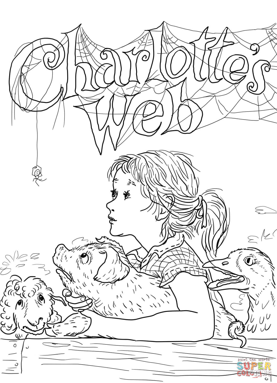 1158x1600 Hurry Charlotte S Web Coloring Pages Page Free Printable