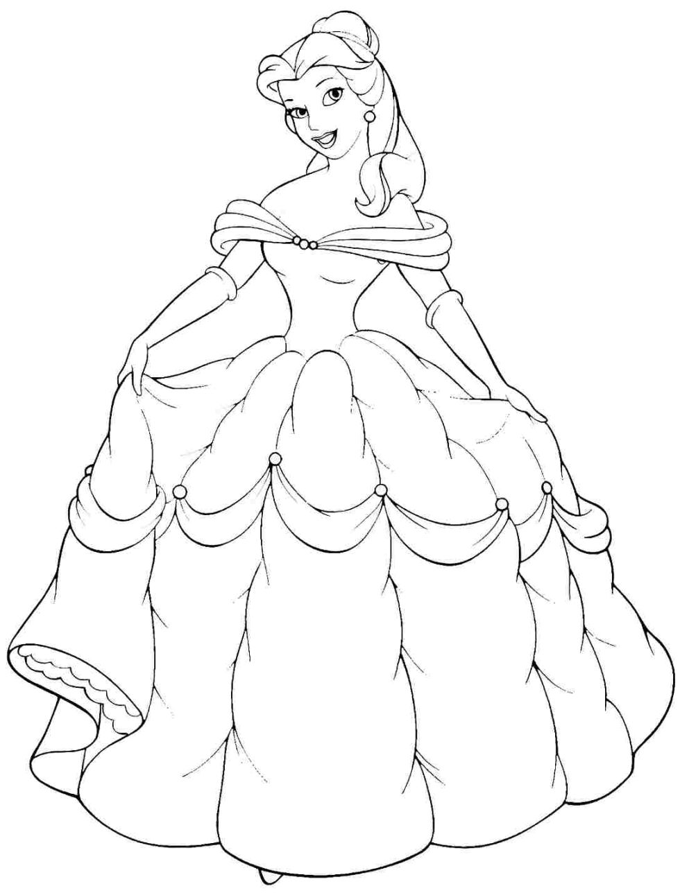Belle Coloring Pages 980x1288 Belle Coloring Pages