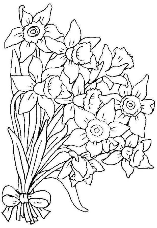 622x900 Coloring Pages Wedding Bouquet, Printable For Kids Amp Adults, Free