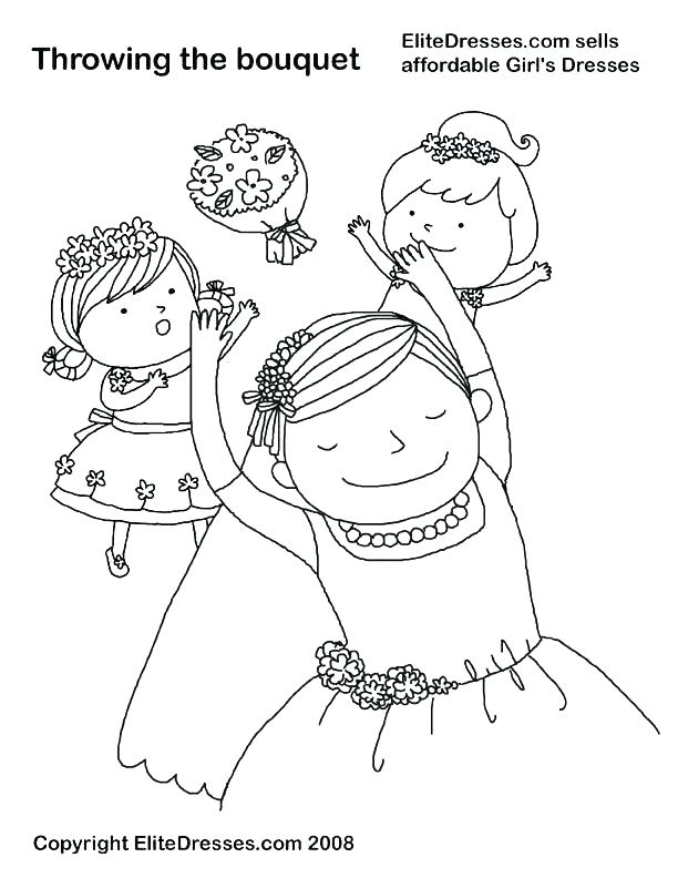 612x792 Free Wedding Coloring Pages Wedding Bouquet Coloring Pages Kids