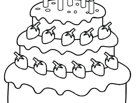 Coloring Page Cake Free Printable Birthday Cake Coloring Pages 440x330 Coloring Page Cake Free Printable Birthday Cake Coloring Pages