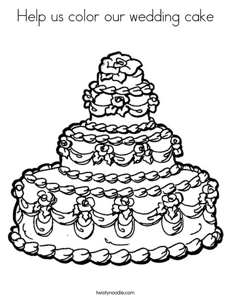 Help Us Color Our Wedding Cake Coloring Page 468x605 Help Us Color Our Wedding Cake Coloring Page
