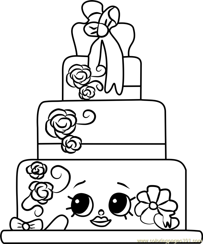Wendy Wedding Cake Shopkins Coloring Page 665x800 Wendy Wedding Cake Shopkins Coloring Page