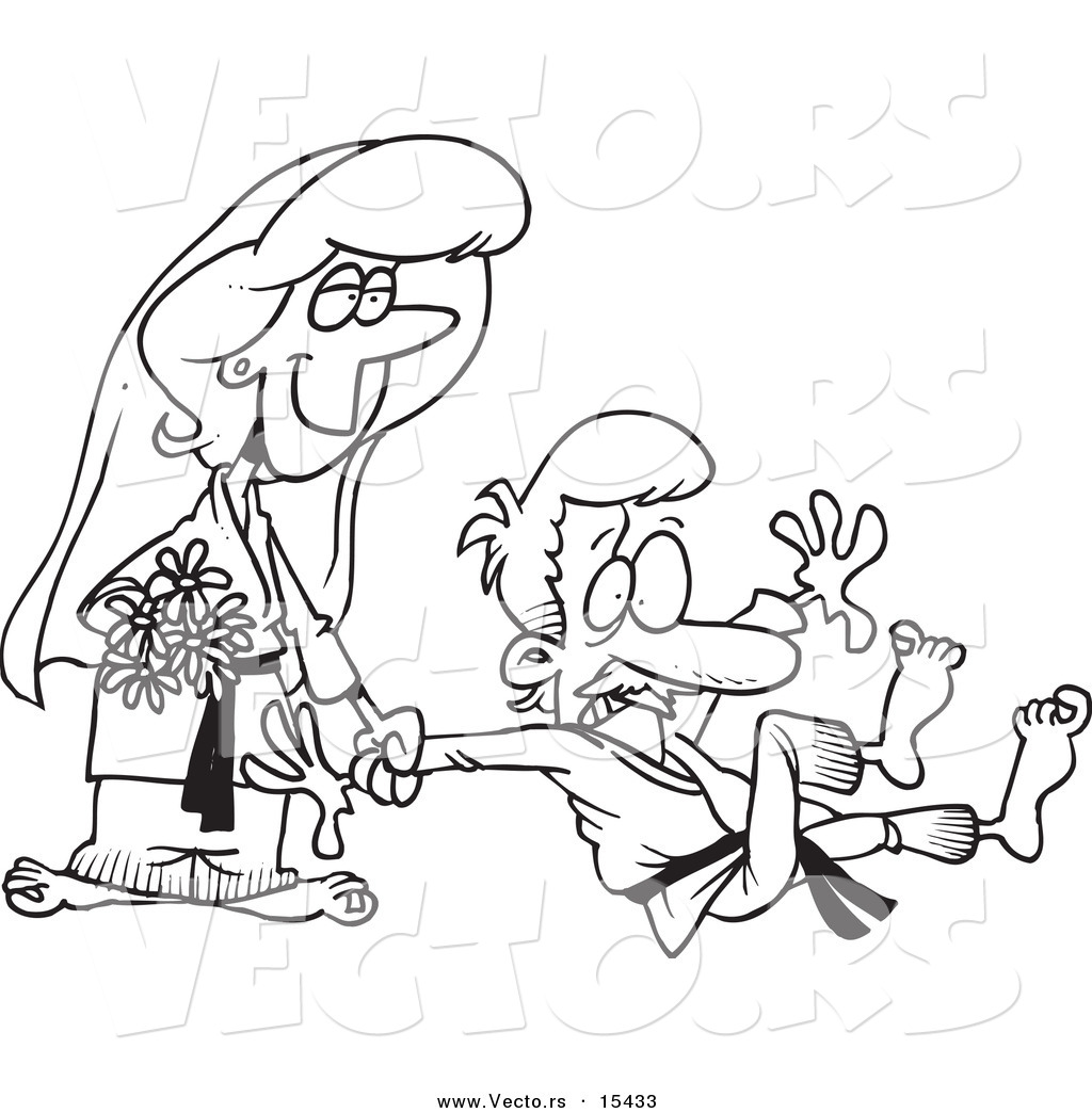 Vector Of A Cartoon Judo Wedding Couple 1024x1044 Vector Of A Cartoon Judo Wedding Couple