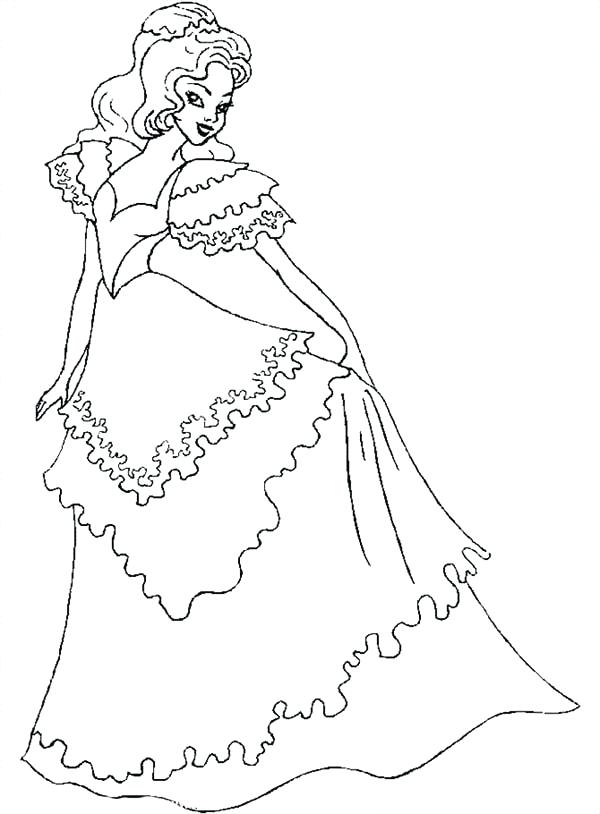 600x814 Dress Coloring Page Beautiful Ladies Wear Wedding Dress Coloring