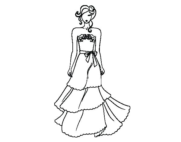 600x470 Dress Coloring Page Wedding Dresses Coloring Pages Wedding Dress