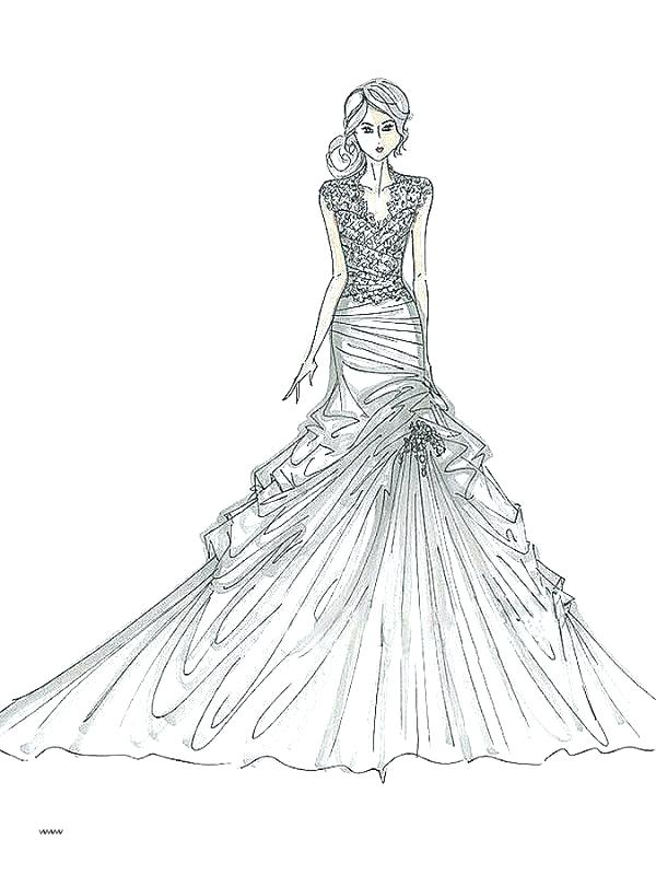 Wedding Dress Coloring Pages at GetColorings.com | Free printable ...