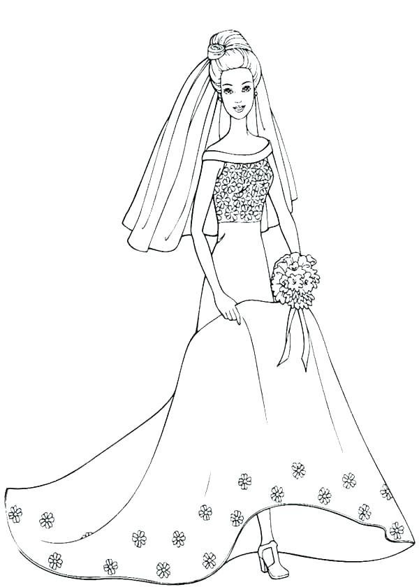 Wedding Dress Coloring Pages In Wedding Dress Coloring Page 600x840 Wedding Dress Coloring Pages In Wedding Dress Coloring Page