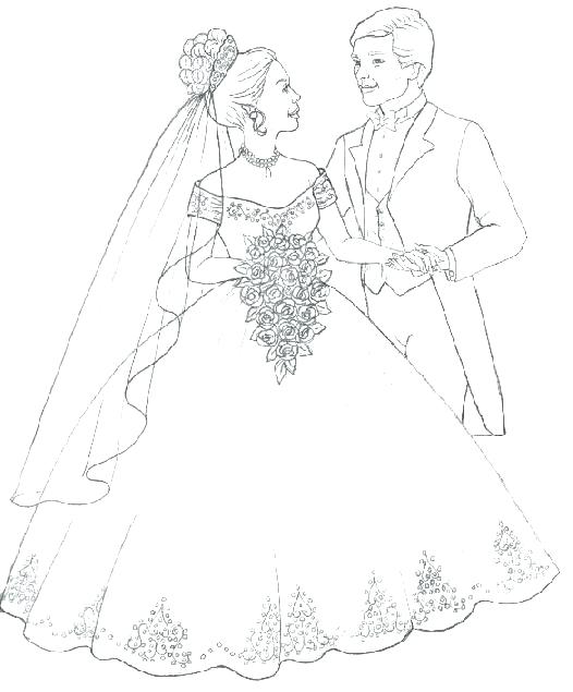 Wedding Dress Coloring Pages Printable Coloring Pages For Weddings 526x635 Wedding Dress Coloring Pages Printable Coloring Pages For Weddings