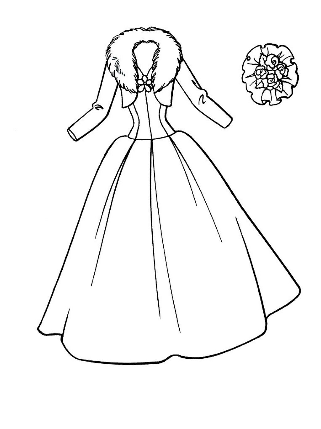 Printable Wedding Dress Coloring Pages For Girls 1024x1367 Printable Wedding Dress Coloring Pages For Girls