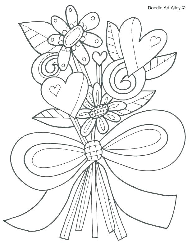 Wedding Flowers Coloring Pages at GetColorings.com | Free printable ...