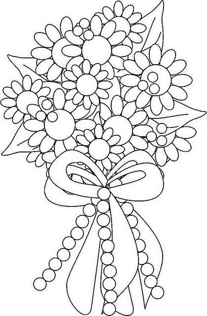 Flower Bouquet Coloring Page Flower Bouquets, Flower And Adult 420x640 Flower Bouquet Coloring Page Flower Bouquets, Flower And Adult