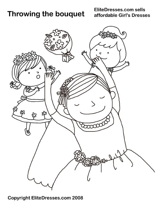 Wedding Party Coloring Pages