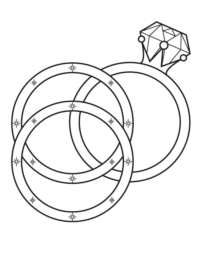 Wedding Ring Coloring Pages