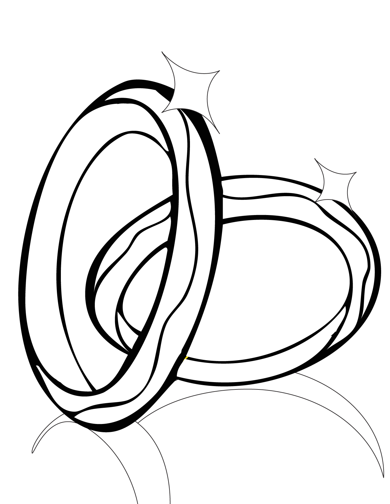 Wedding Rings Coloring Page 1275x1650 Wedding Rings Coloring Page