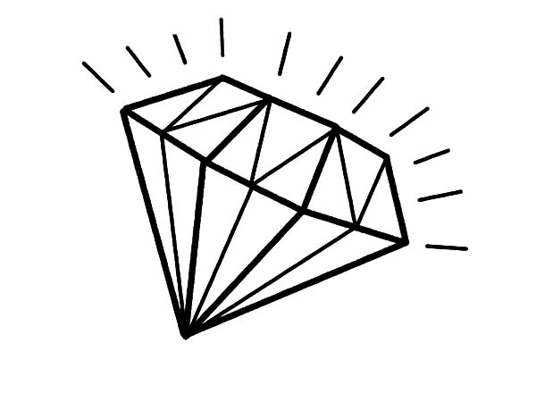 Diamond Coloring Page 600x450 Diamond Coloring Page