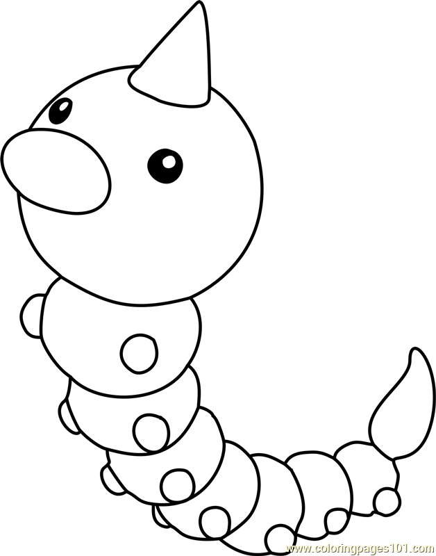 628x800 Weedle Pokemon Coloring Page