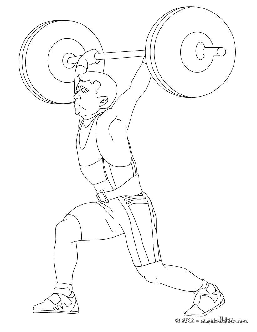 821x1061 Weightlifting Coloring Page. More Sports Coloring Pages
