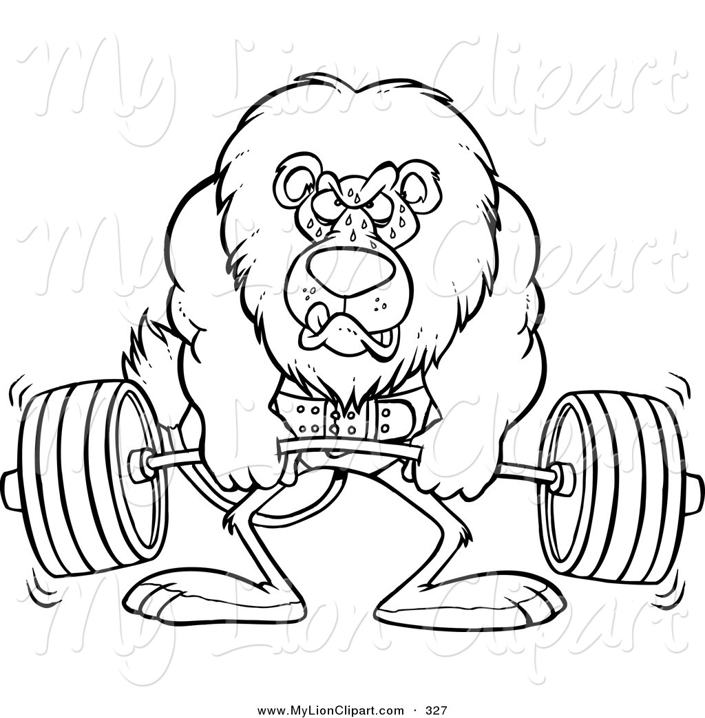 1024x1044 Clipart Of A Cartoon Black And White Outline Design Of A Gym