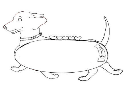 Weiner Dog Coloring Page