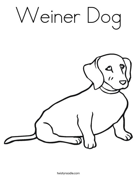 468x605 Weiner Dog Coloring Page