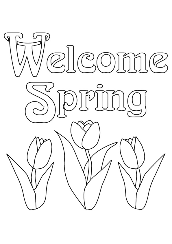 595x842 Welcome Spring Coloring Pages Word Download Free Book On Elegant