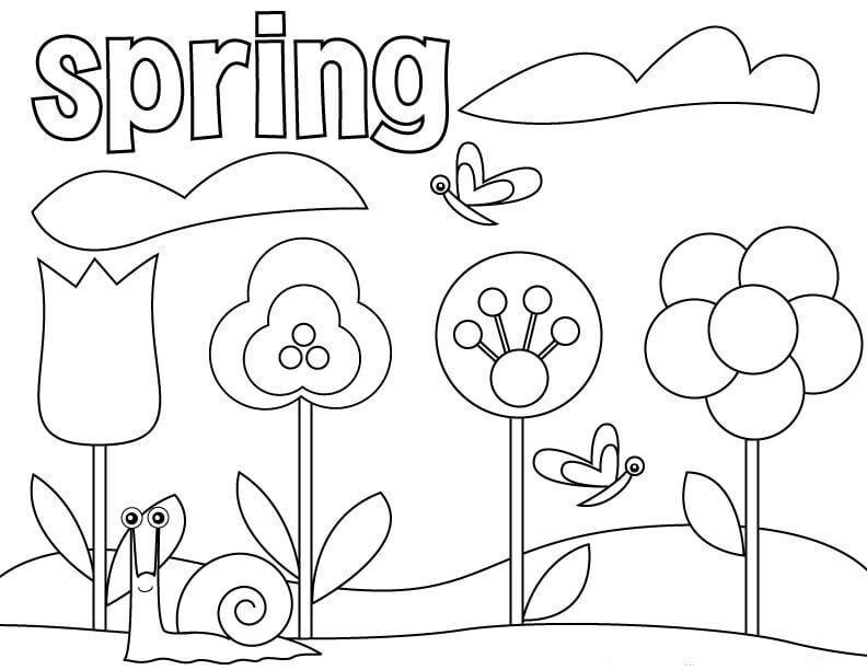 35 Free Printable Spring Coloring Pages 792x612 35 Free Printable Spring Coloring Pages