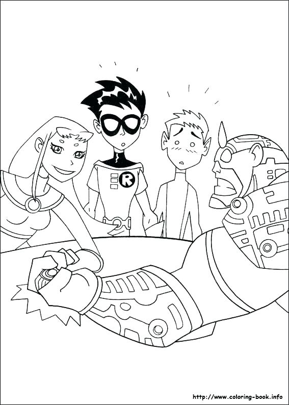 567x794 Home Coloring Pages Teen Titans Color Pages Teen Titans Coloring