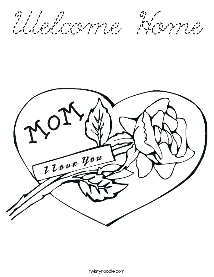 685x886 Welcome Home Coloring Pages Home Coloring Page Welcome Home