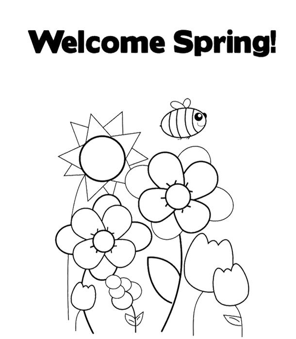 Welcome Spring Coloring Pages at GetColorings.com | Free printable ...