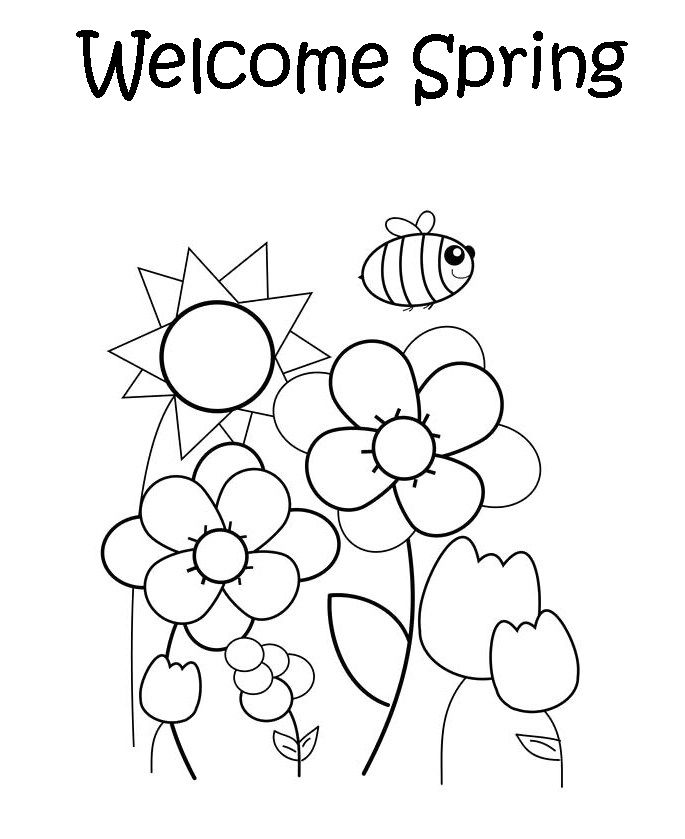685x839 Welcome Spring Coloring Page Free Team Ideas