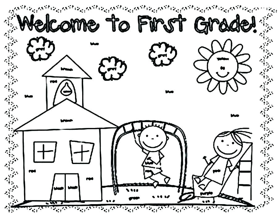 900x694 Welcome Coloring Pages Welcome To Kindergarten Coloring Page