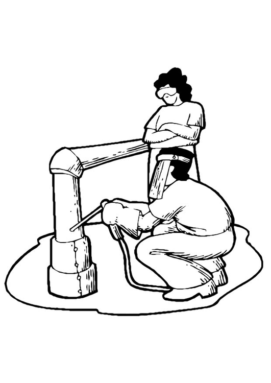 531x750 Coloring Page Welding