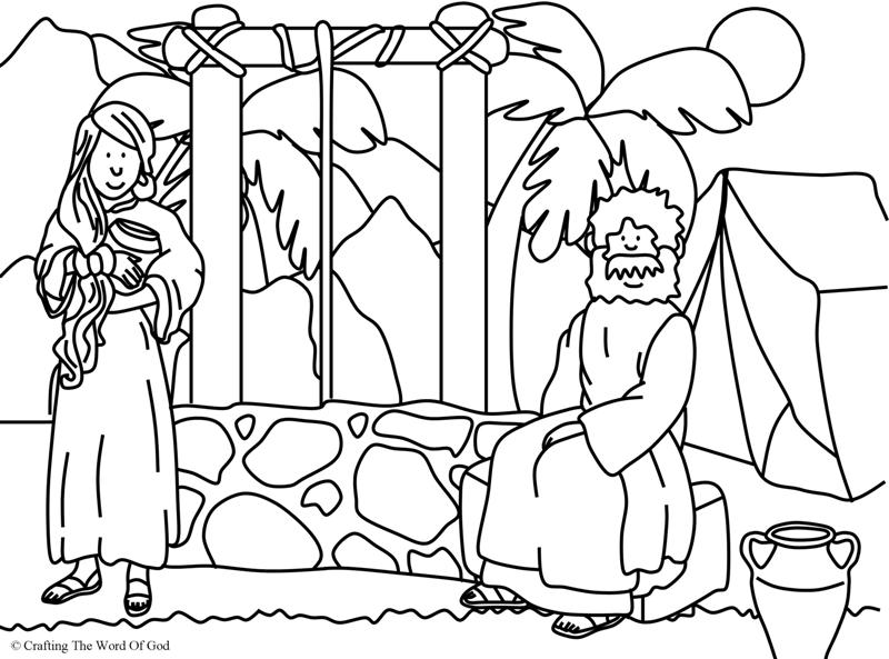 800x593 Woman At The Well Coloring Page Crafting The Word Of God