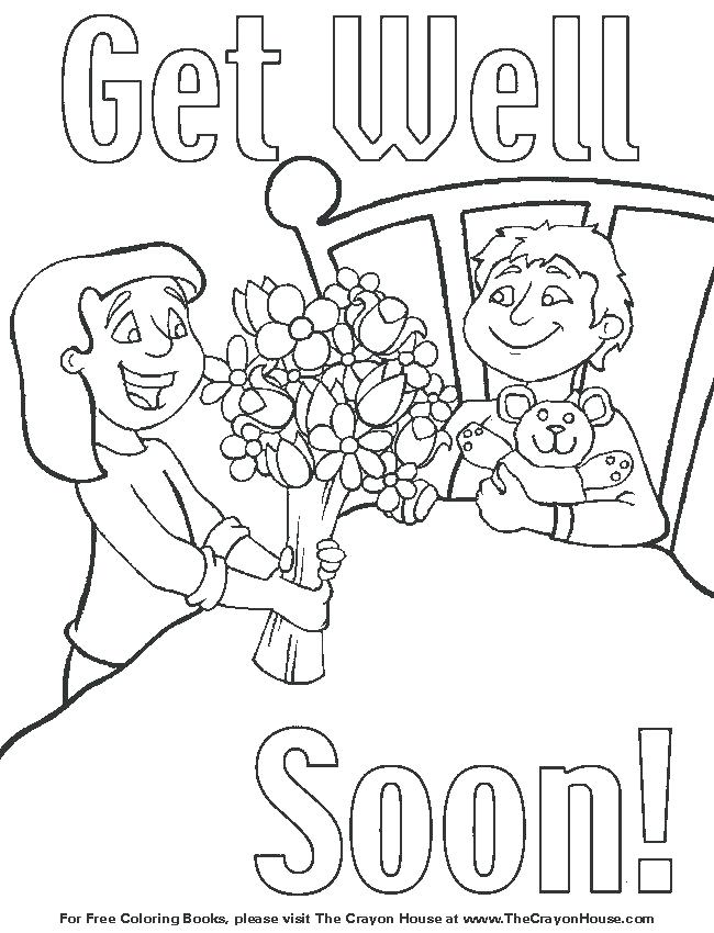 650x850 And Get Well Soon Coloring Page Photo Printable Thank You Cards