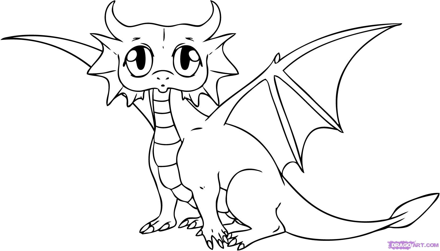 1664x948 Baby Dragon Coloring Pages Funycoloring