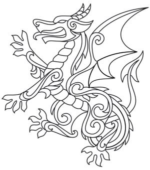 300x341 Coloring Page World Gilded Heraldry