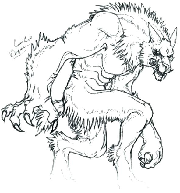 591x636 Werewolf Coloring Pages 6 Or Werewolf Coloring Pages 6 Halloween