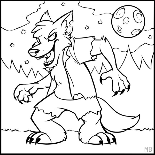 600x600 Werewolf Coloring Pages Fancy Werewolf Coloring Pages 28 On Print