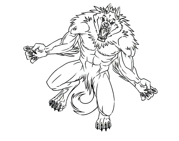 Werewolf Coloring Page at GetColorings.com | Free printable colorings ...
