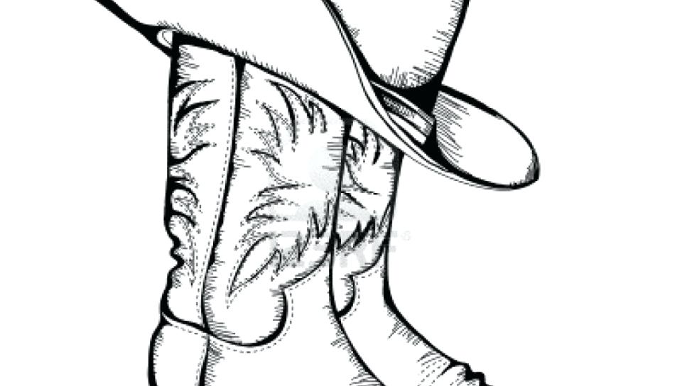 960x544 Cowboy Boot Coloring Page Cowboy Boot Coloring Page Simple Cowboy