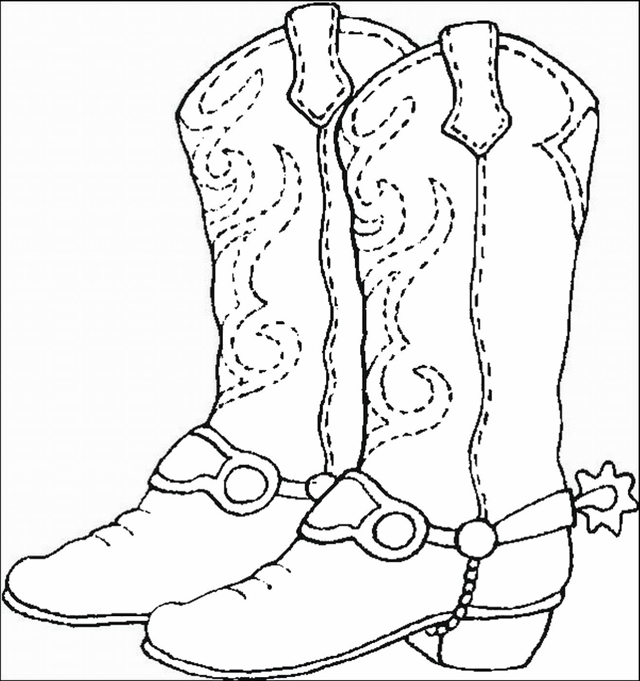 1315x1400 Cowboy Coloring Pages