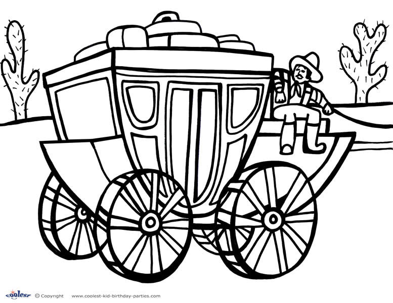 777x600 Printable Wild West Coloring Page 6