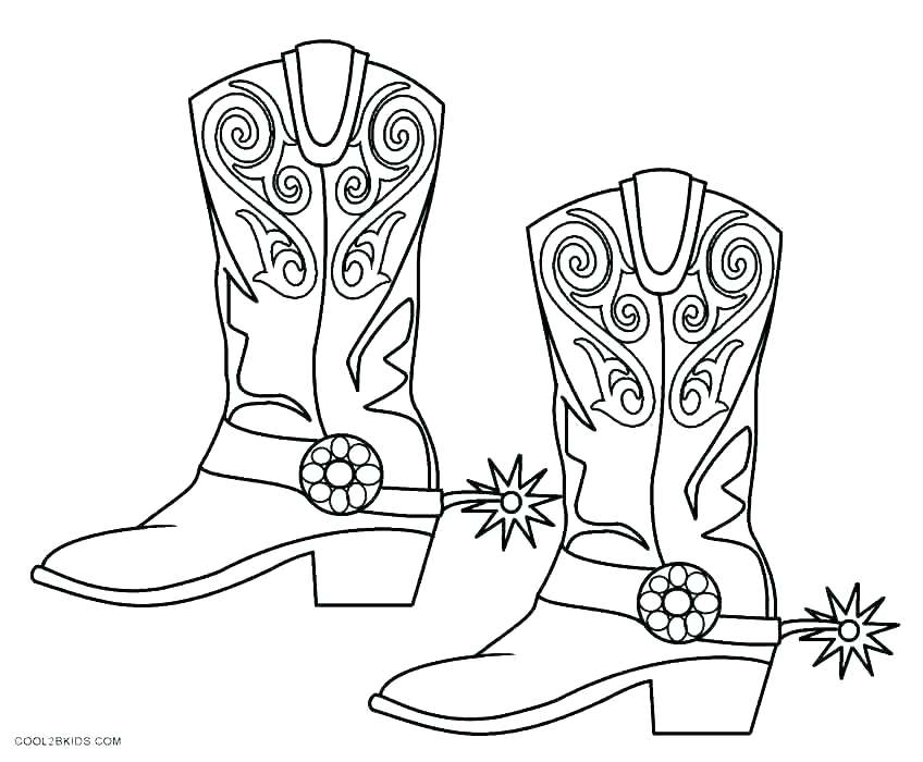 Cowboy Boots Coloring Pages Cowboy Coloring Book Plus Western 848x700 Cowboy Boots Coloring Pages Cowboy Coloring Book Plus Western