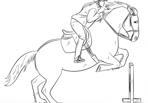 300x210 Horse And Rider Coloring Pages Astonishing Western Horse Rider