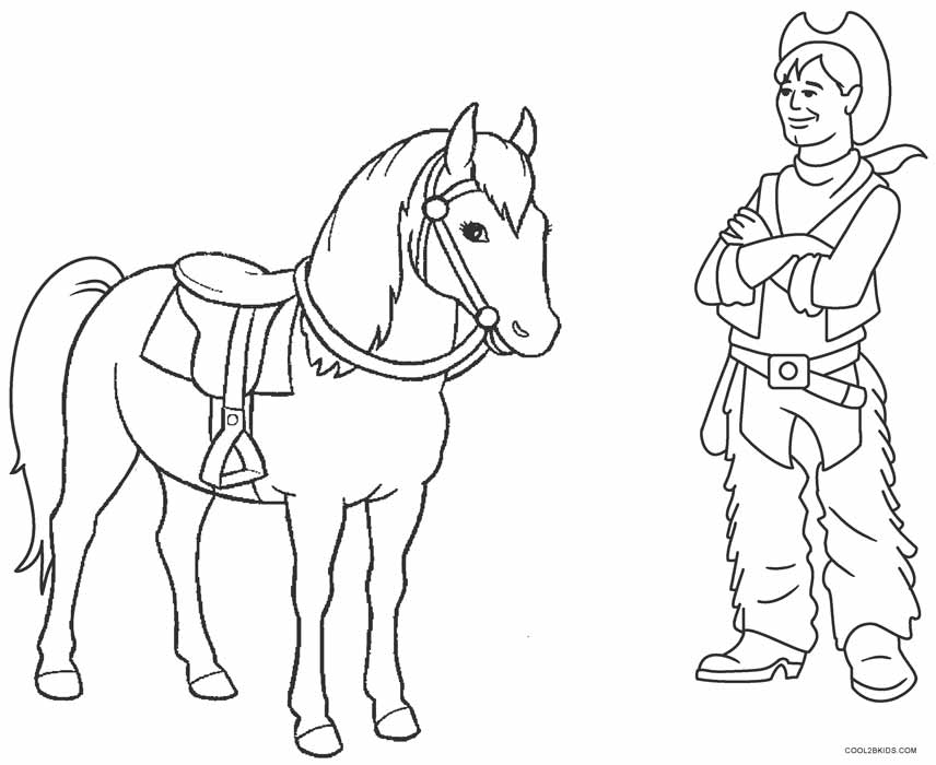 856x700 Printable Cowboy Coloring Pages For Kids Cool2bkids