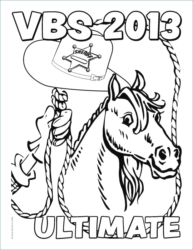 618x800 Cowboy Horse Coloring Page For Boys