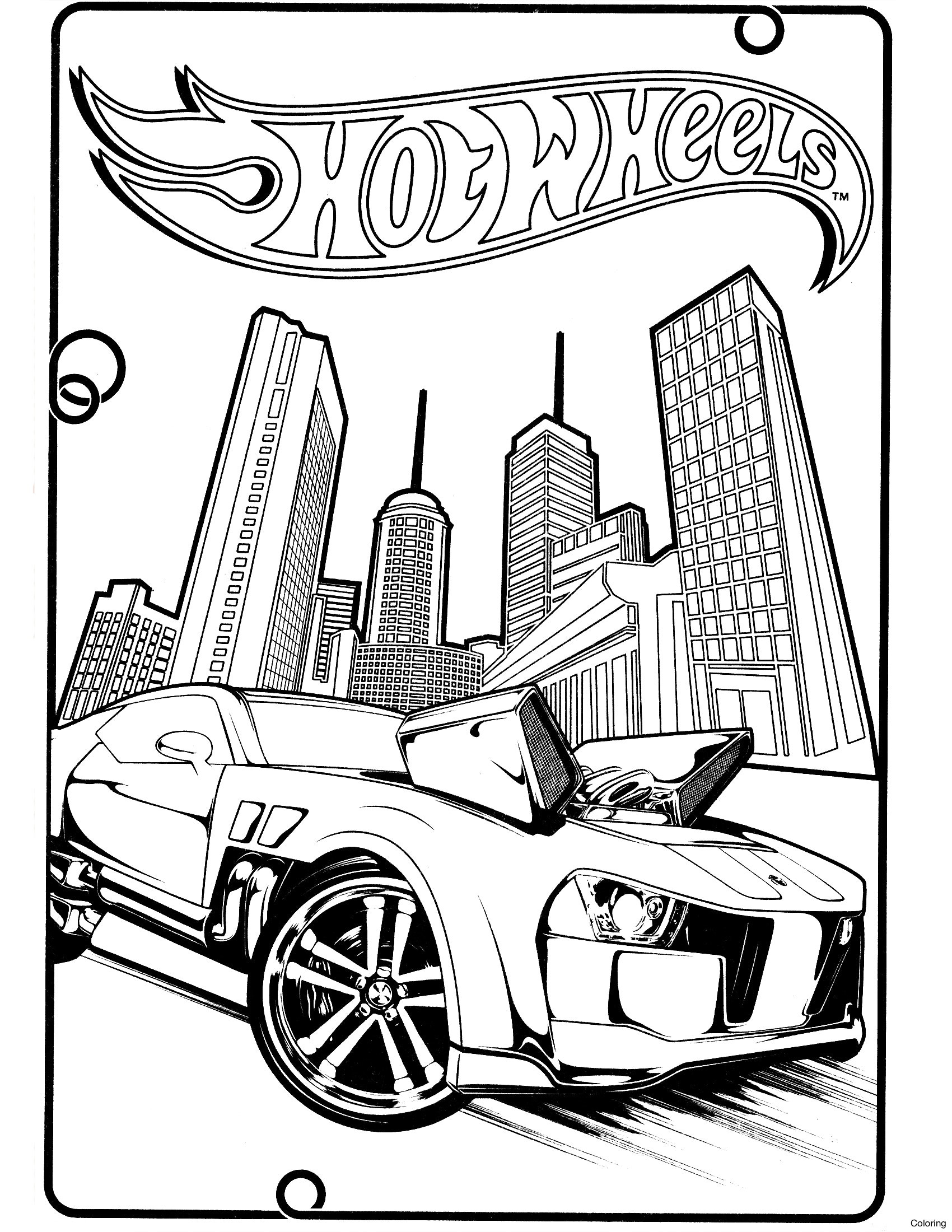 1700x2200 Hot Wheel Coloring Pages Team Wheels 1 17f For Kids Free Printable
